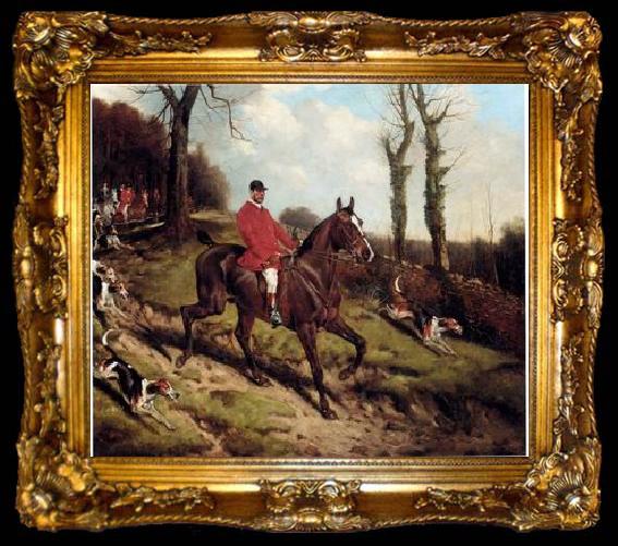 framed  unknow artist Classical hunting fox, Equestrian and Beautiful Horses, 040., ta009-2